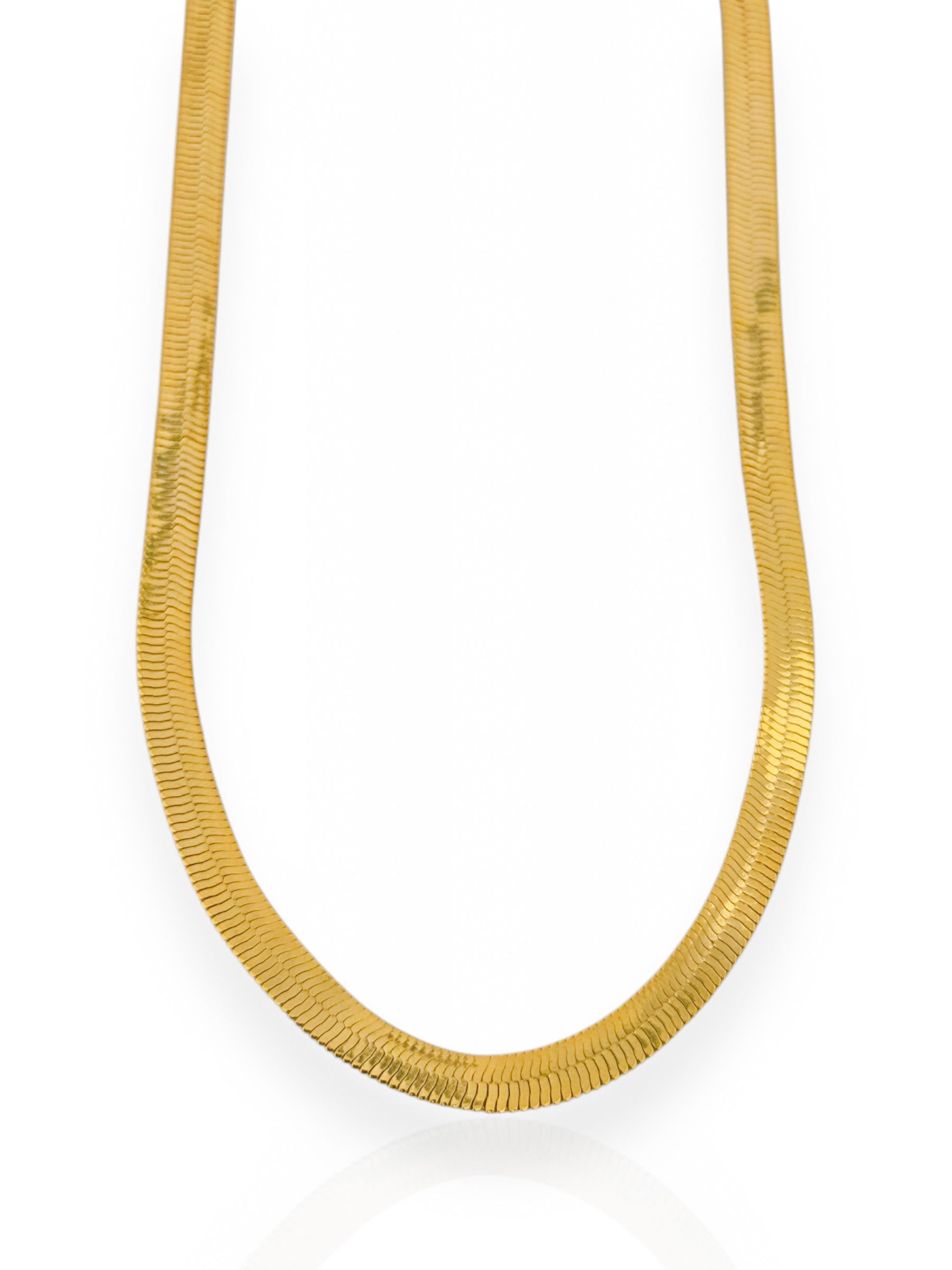 Colar Folheado a Ouro 18k e Prata Fita Laminada