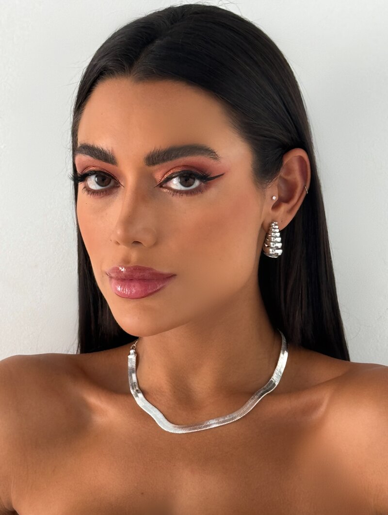 Colar Folheado a Ouro 18k e Prata Fita Laminada Grossa