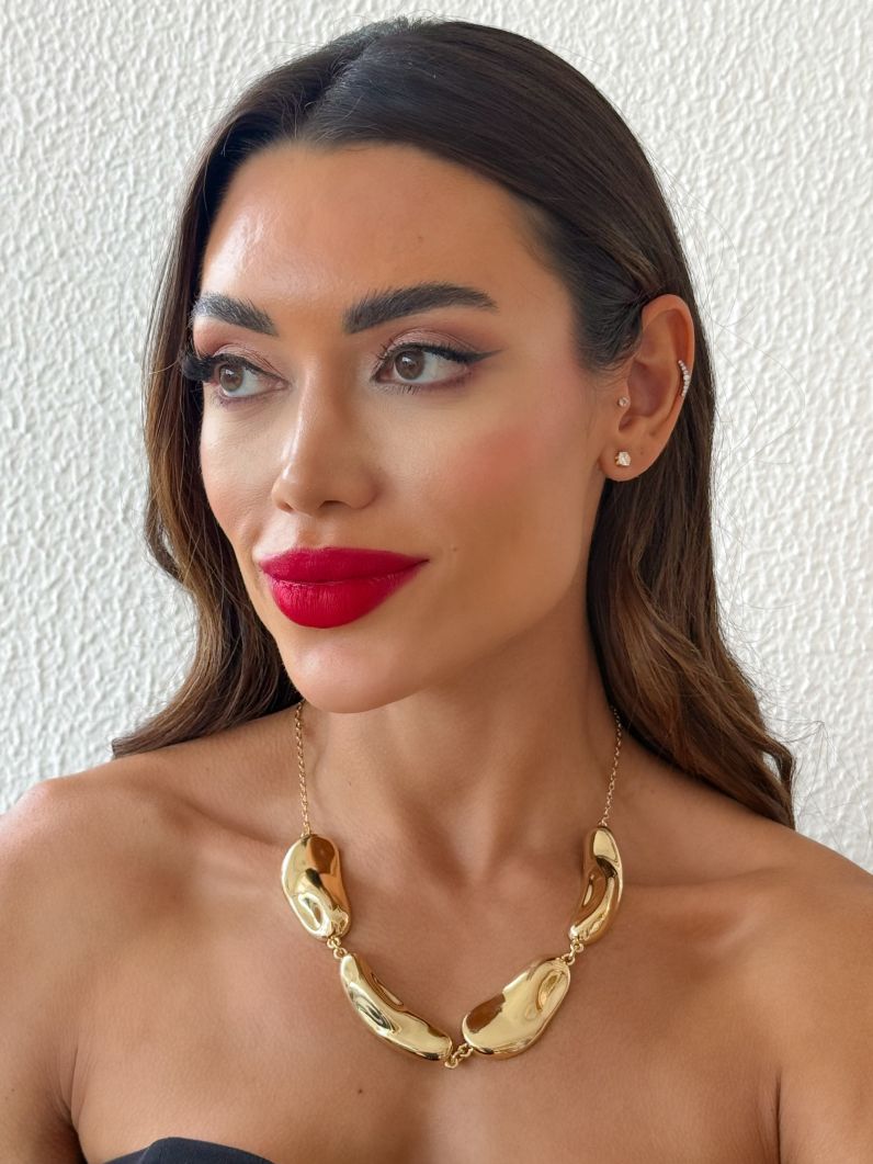 Colar Folheado a Ouro 18k e Prata Formas Organicas