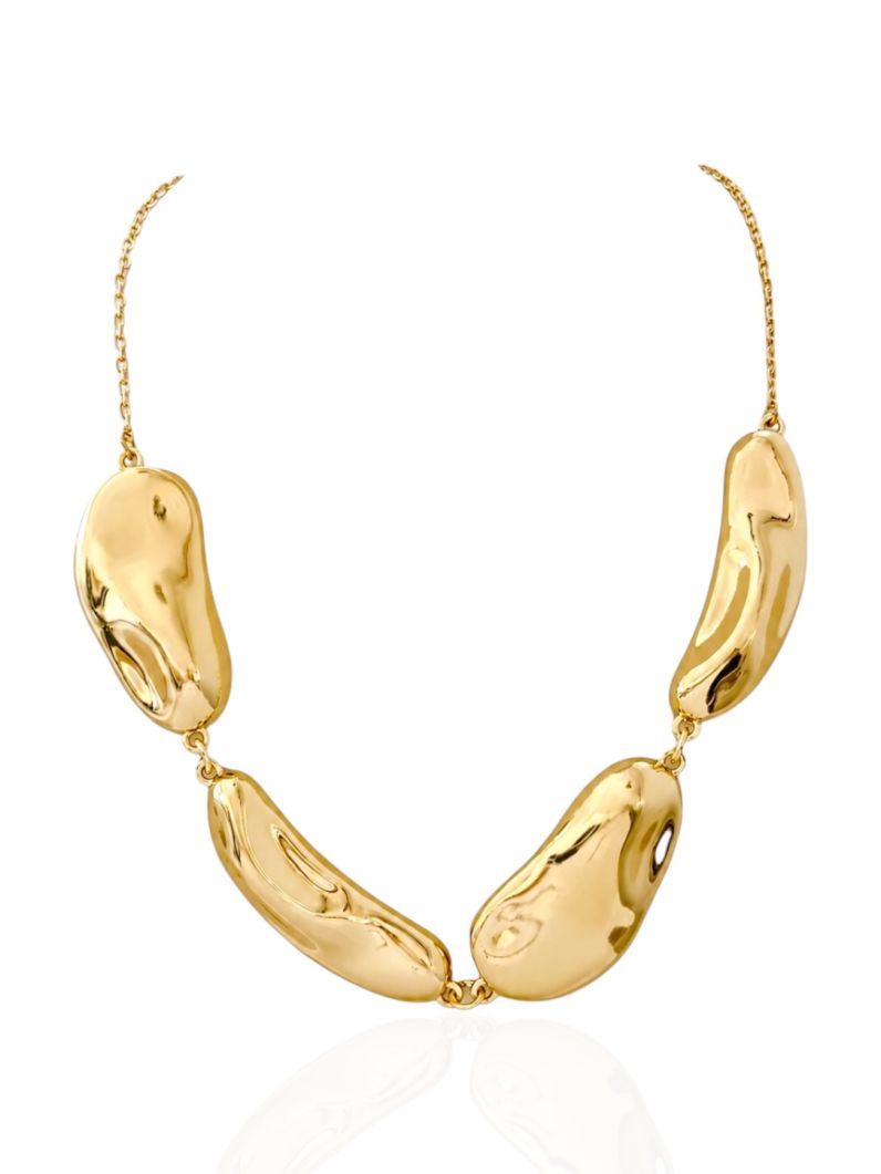 Colar Folheado a Ouro 18k e Prata Formas Organicas