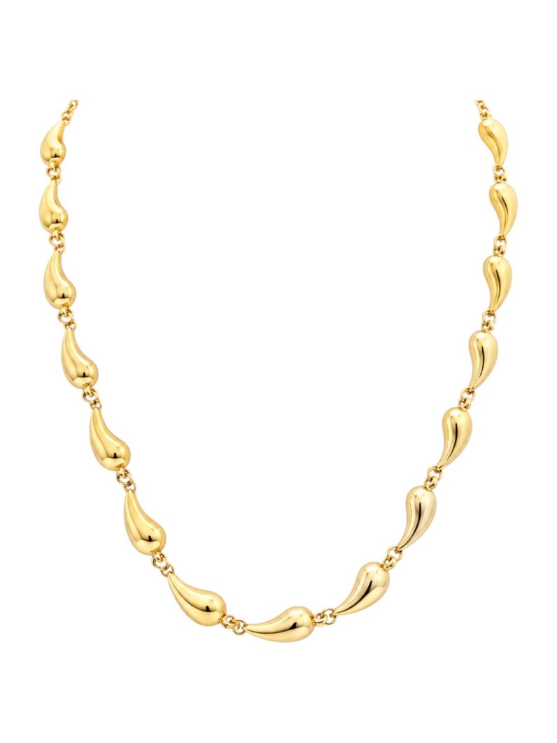 Colar Folheado a Ouro 18k e Prata Gotas Lisas