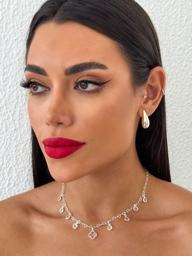 Colar Folheado a ouro 18k e Prata Inspiração Vg. Cristal