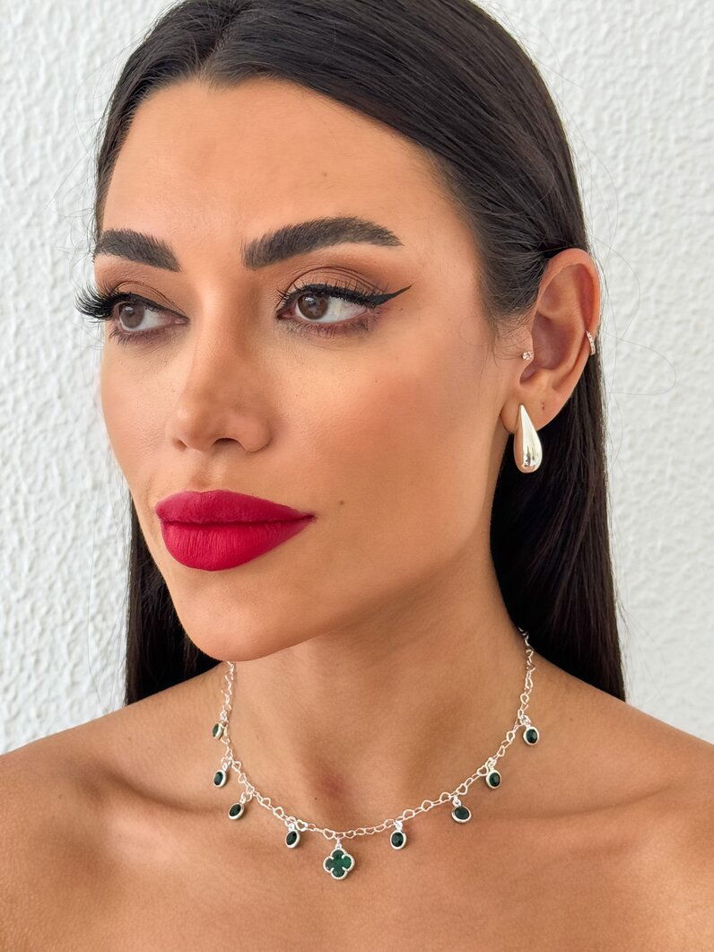 Colar Folheado a ouro 18k e Prata Inspiração Vg. Cristal