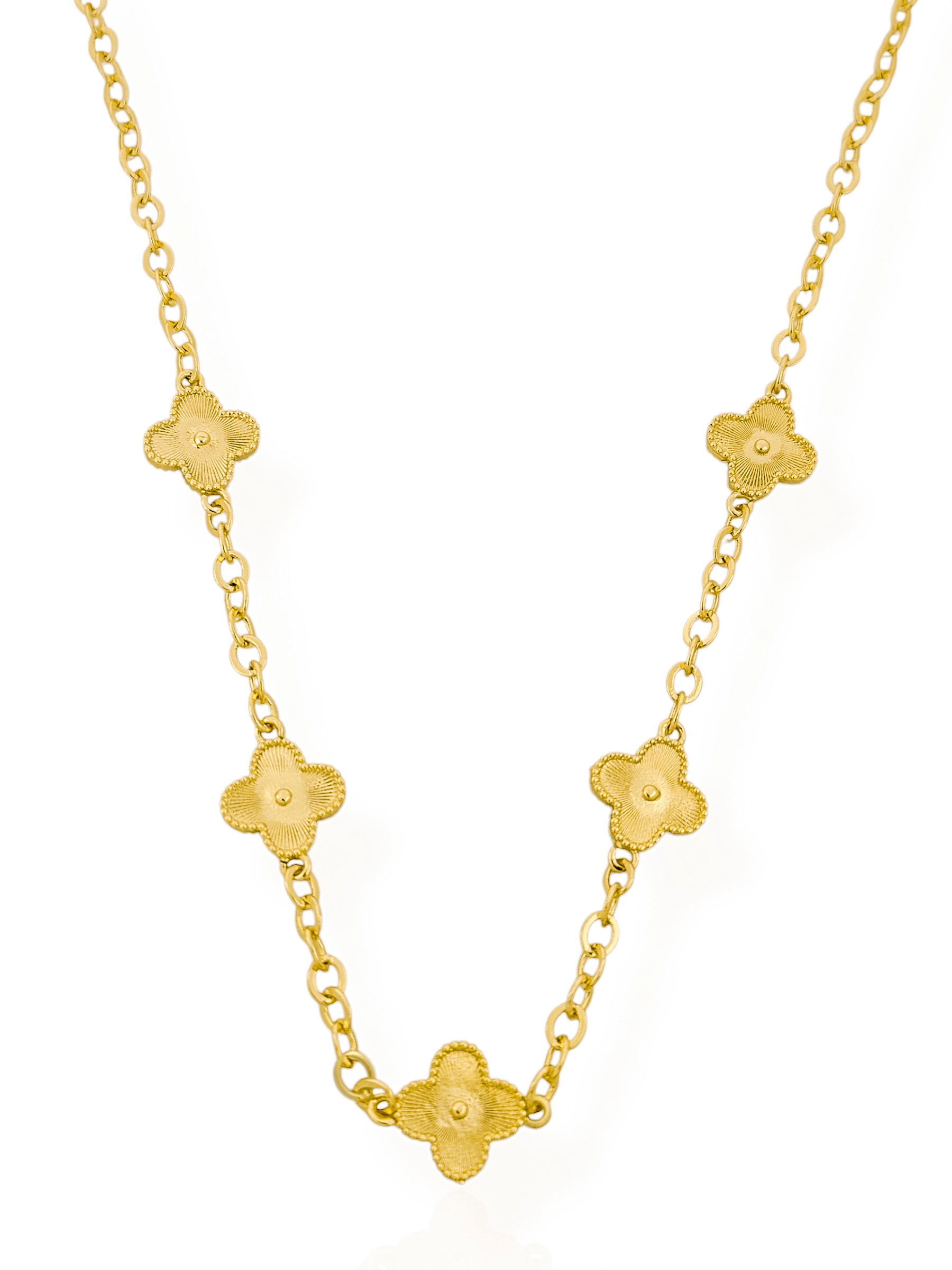 Colar Folheado a Ouro 18k e Prata Inspiração Vg. Detalhada