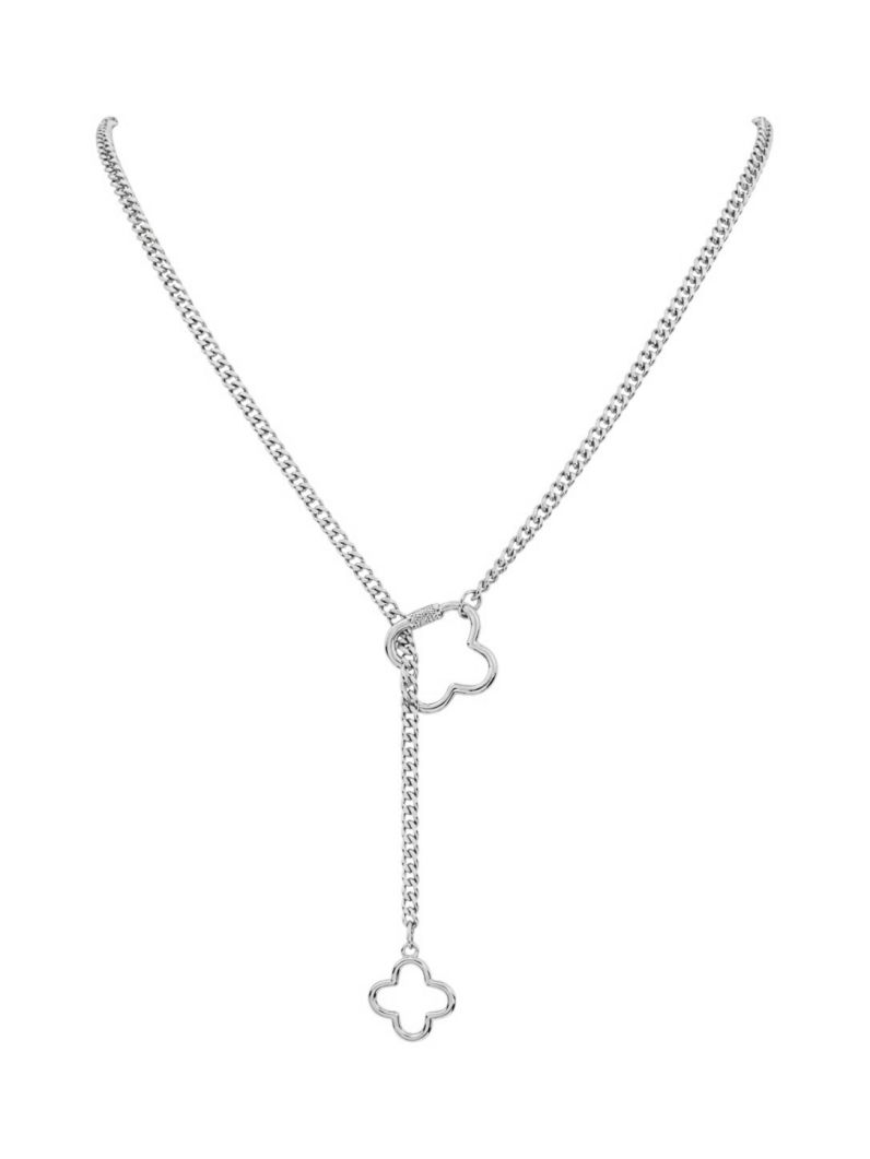 Colar Folheado a Ouro 18k e Prata Longo Elo Grumet Inspiração Vg Vazado