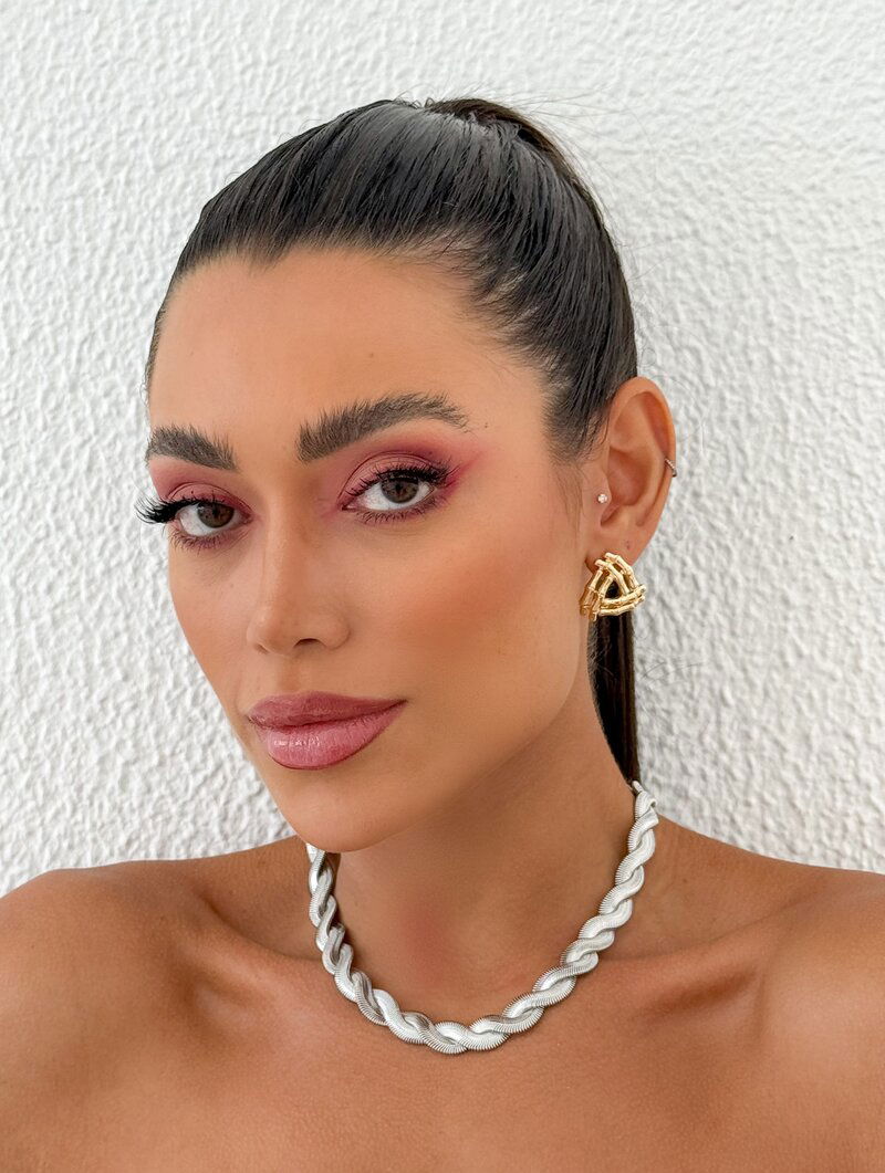 Colar Folheado a Ouro 18k e Prata Malha Trançada