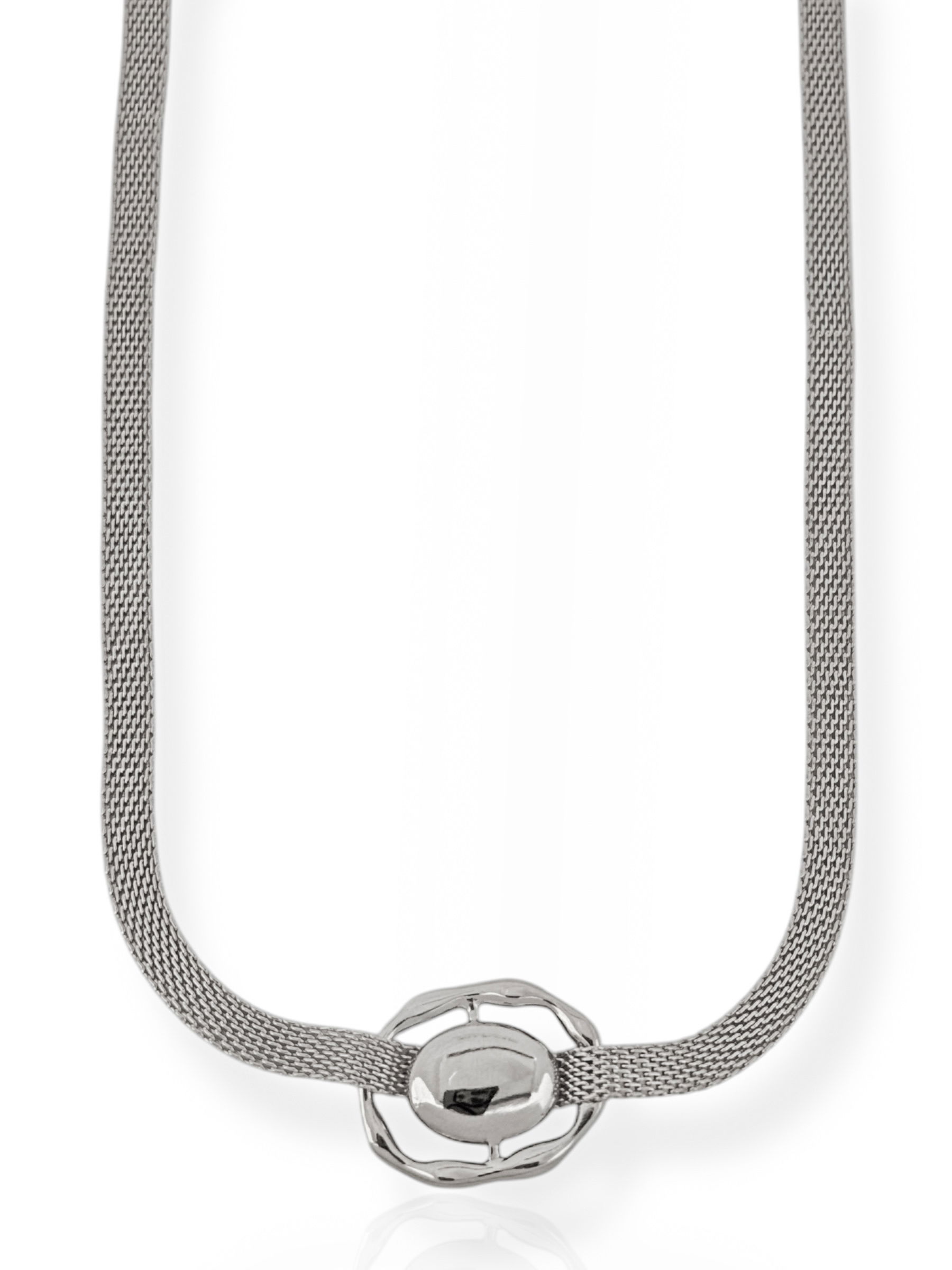 Colar Folheado a Ouro 18k e Prata Manta Com Circulo Orgânico