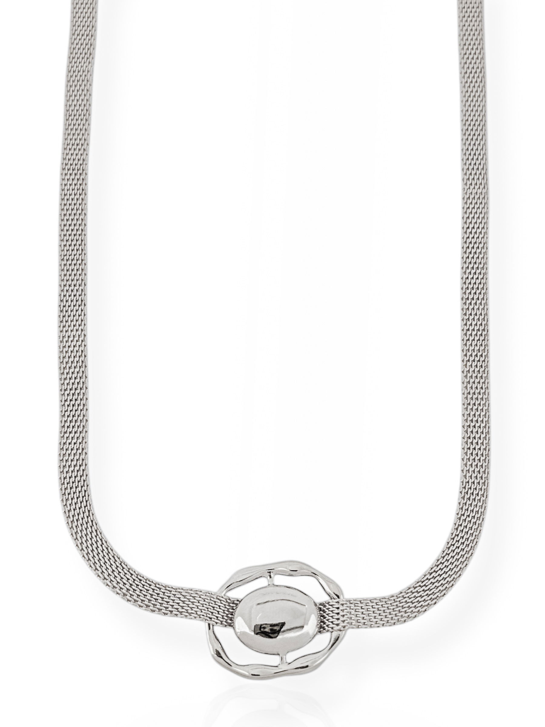 Colar Folheado a Ouro 18k e Prata Manta Com Circulo Orgânico