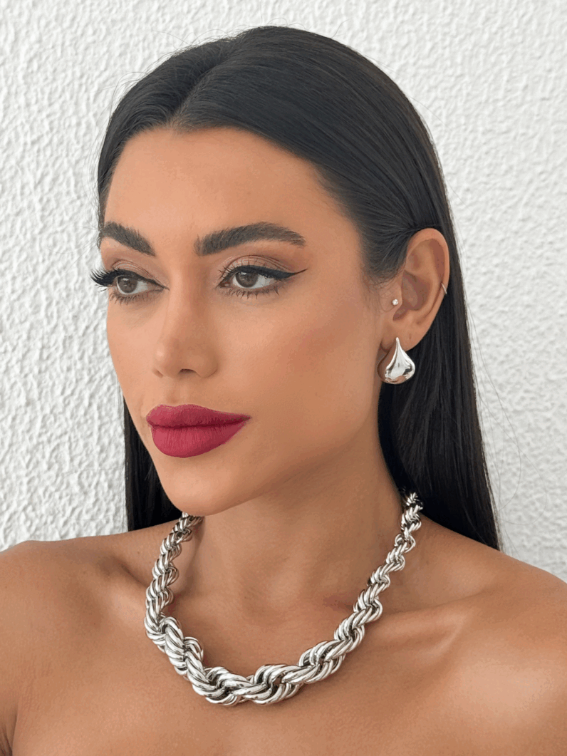 Colar Folheado a Ouro 18k e Prata Maximalista Cordão Baiano