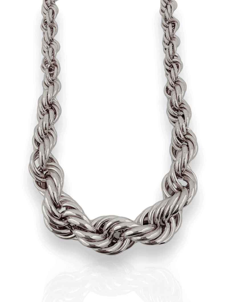 Colar Folheado a Ouro 18k e Prata Maximalista Cordão Baiano