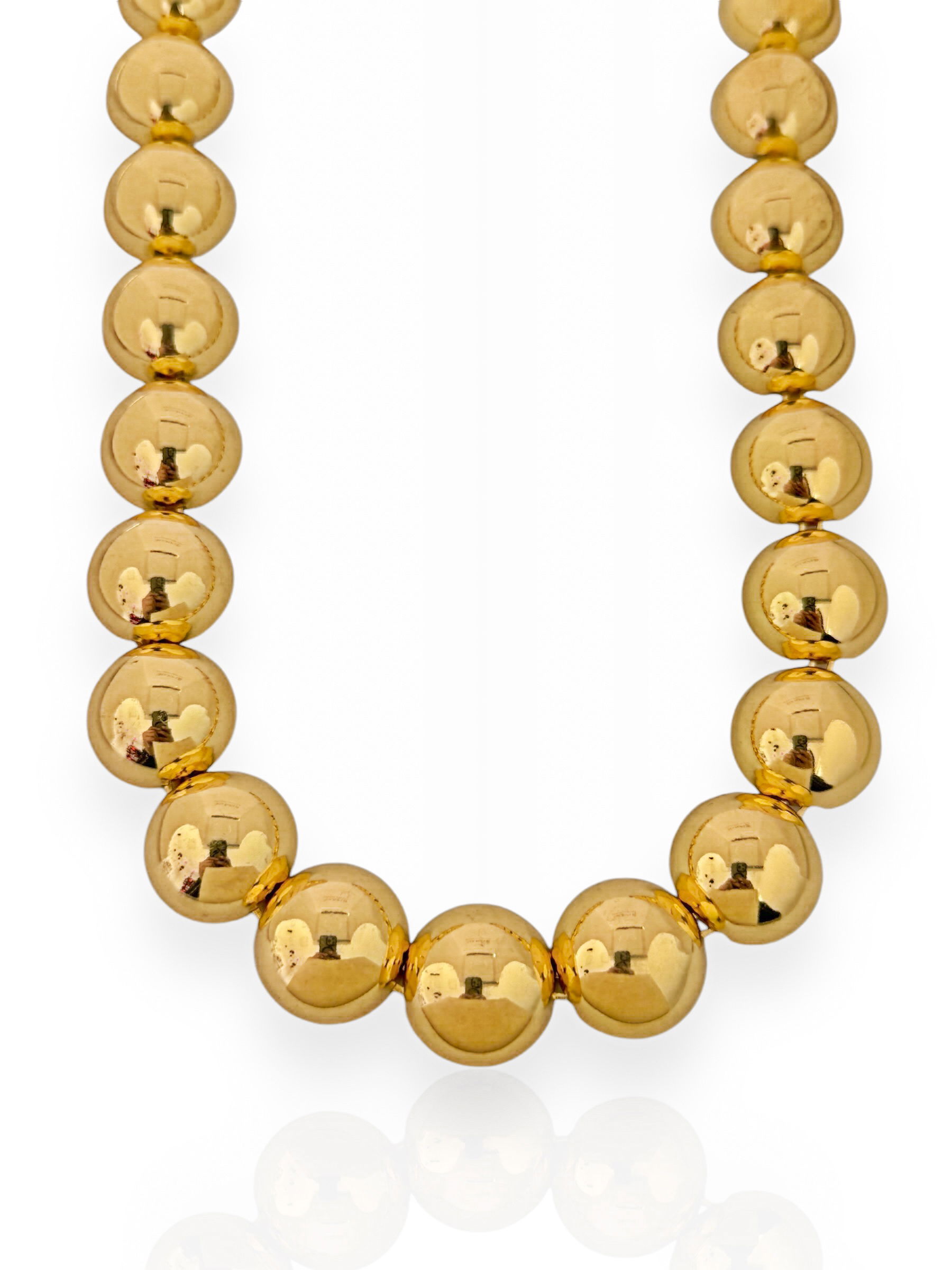 Colar Folheado a Ouro 18k e Prata Meia esferas