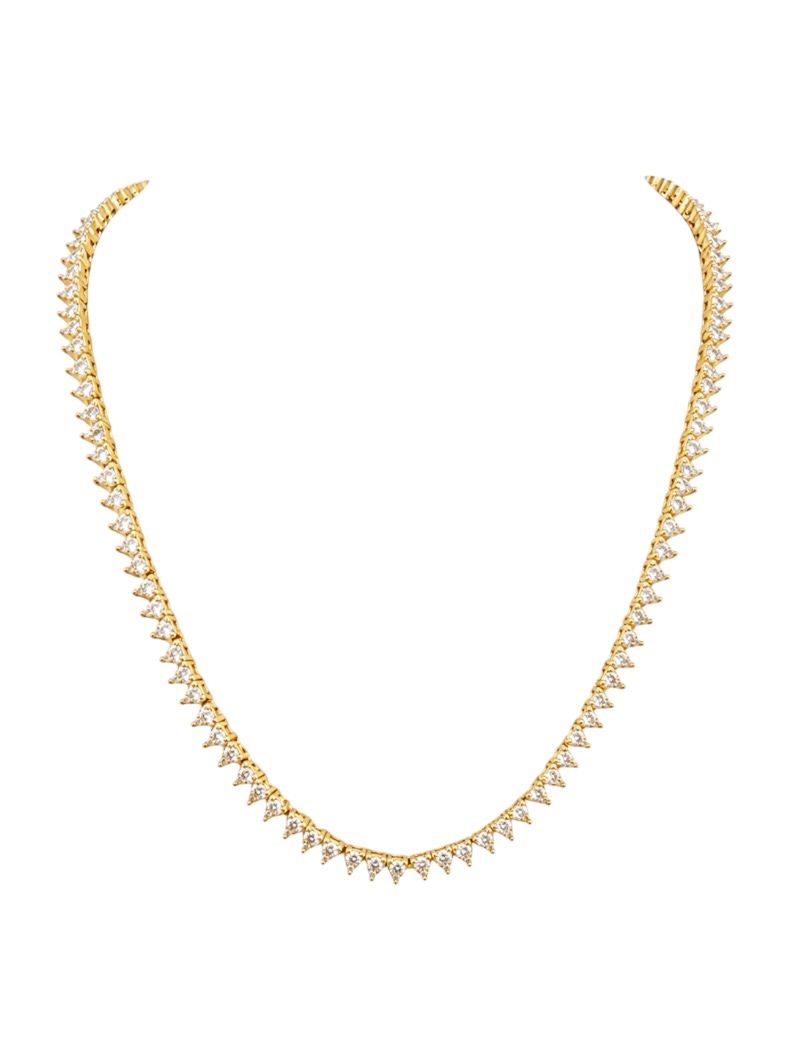 Colar Folheado a Ouro 18k e Prata Mini Corações de Cristais