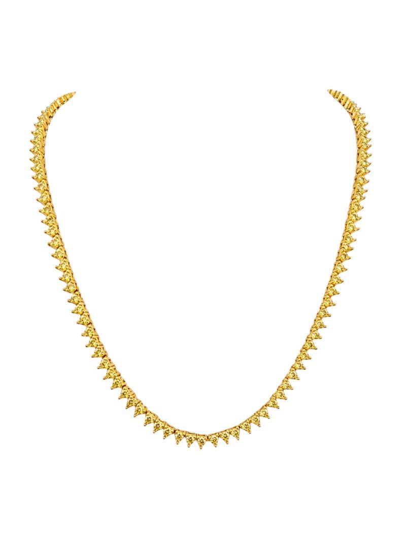 Colar Folheado a Ouro 18k e Prata Mini Corações de Cristais