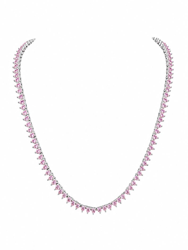Colar Folheado a Ouro 18k e Prata Mini Corações de Cristais