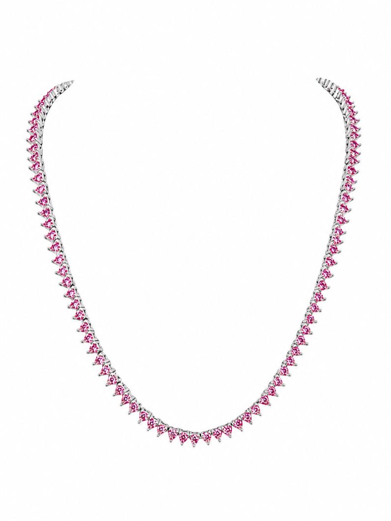 Colar Folheado a Ouro 18k e Prata Mini Corações de Cristais