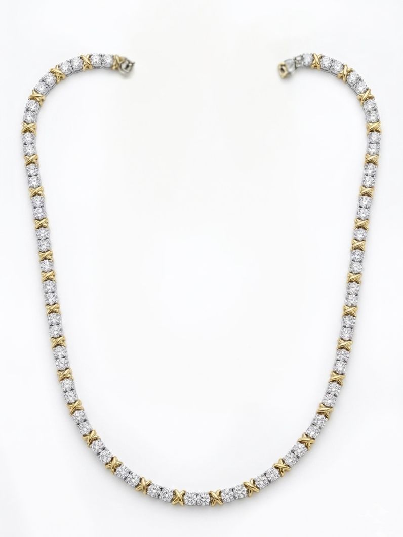 Colar Folheado a Ouro 18k e Prata Mix Banho Insp. Joalheria