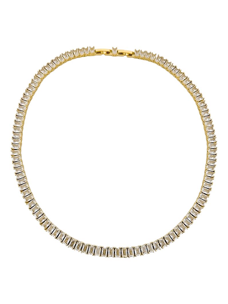 Colar Folheado a Ouro 18k e Prata Navetes Coloridos