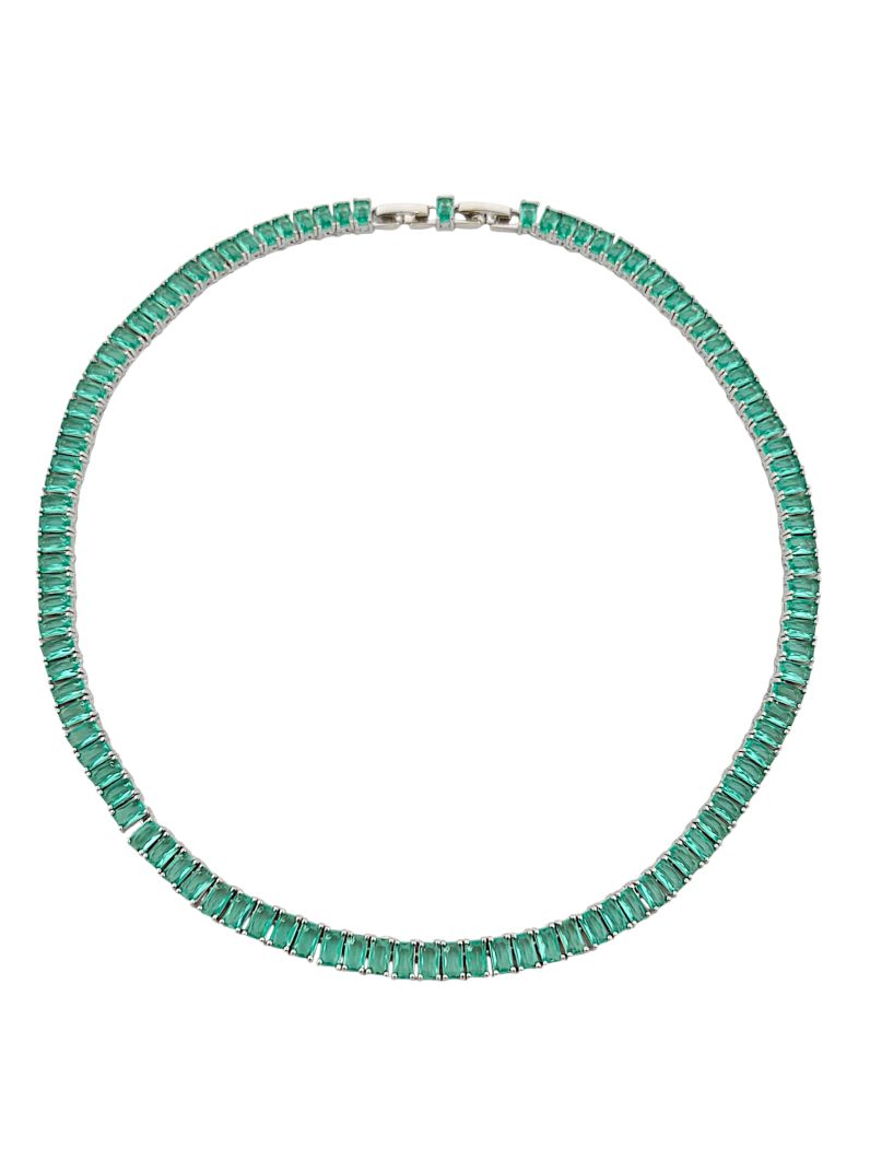Colar Folheado a Ouro 18k e Prata Navetes Coloridos