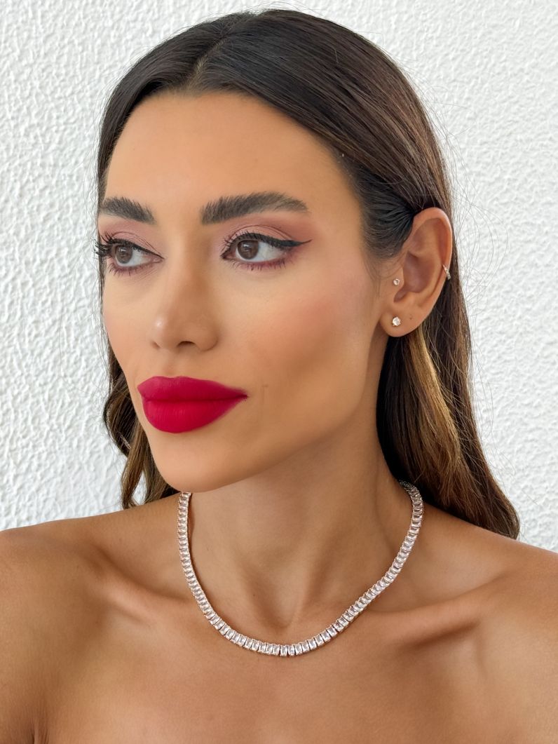 Colar Folheado a Ouro 18k e Prata Navetes Coloridos