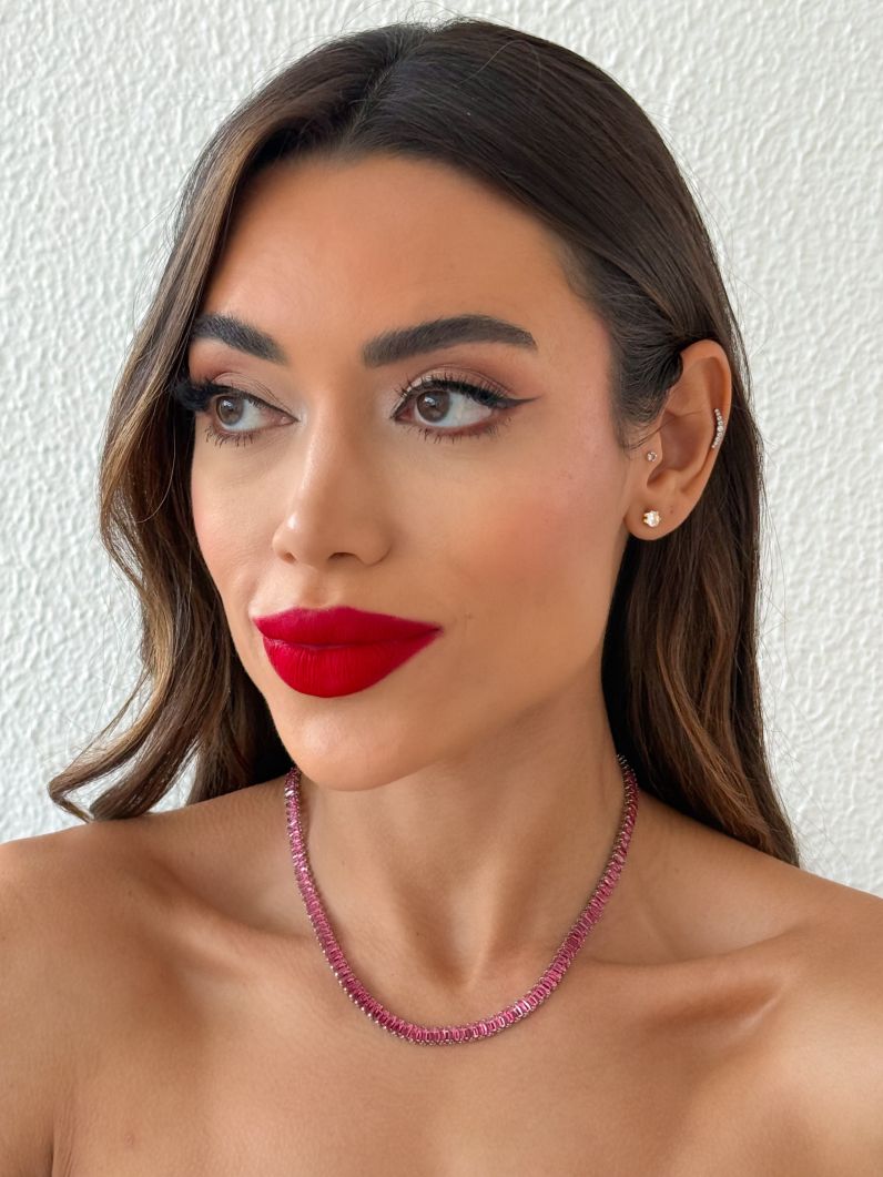 Colar Folheado a Ouro 18k e Prata Navetes Coloridos