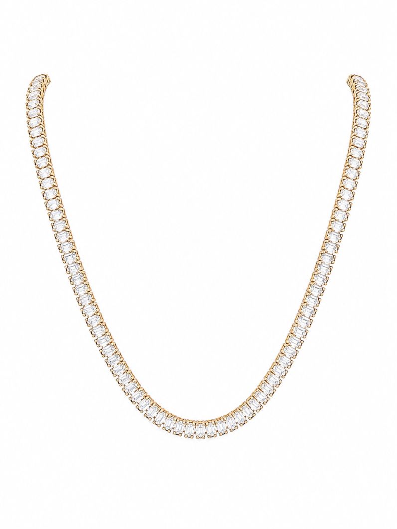 Colar Folheado a Ouro 18k e Prata Navetes Coloridos