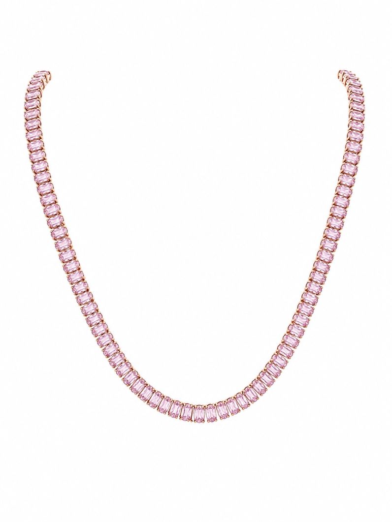 Colar Folheado a Ouro 18k e Prata Navetes Coloridos
