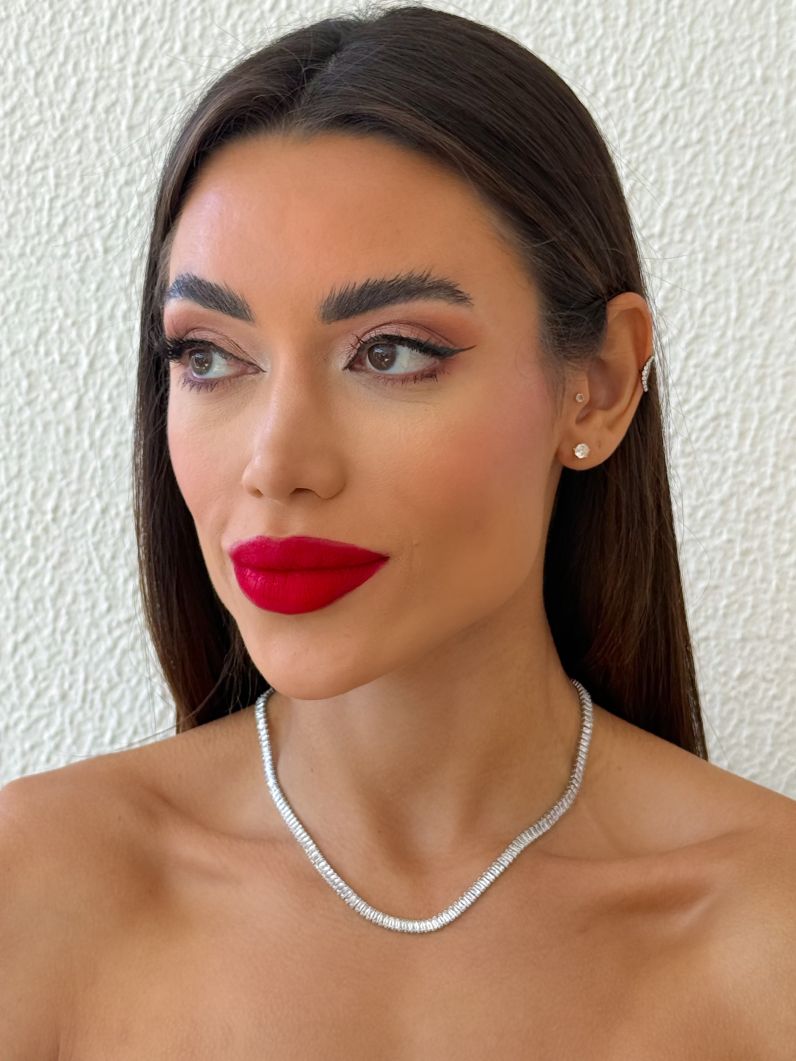 Colar Folheado a Ouro 18k e Prata Navetes Coloridos