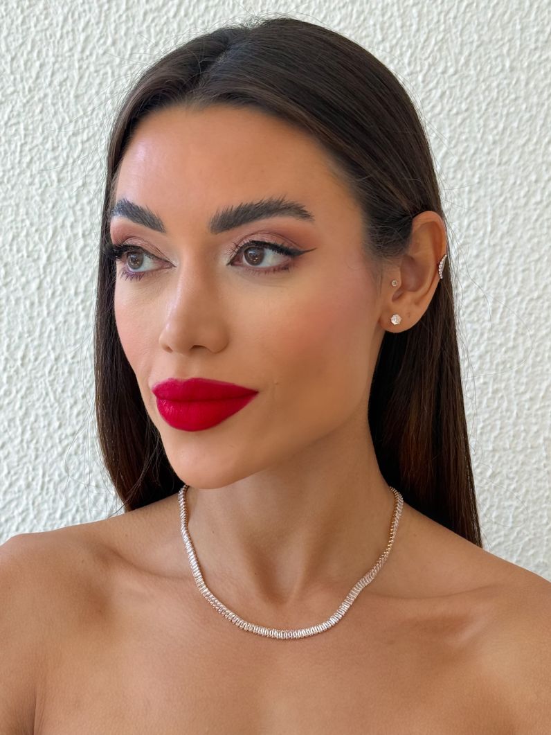Colar Folheado a Ouro 18k e Prata Navetes Coloridos