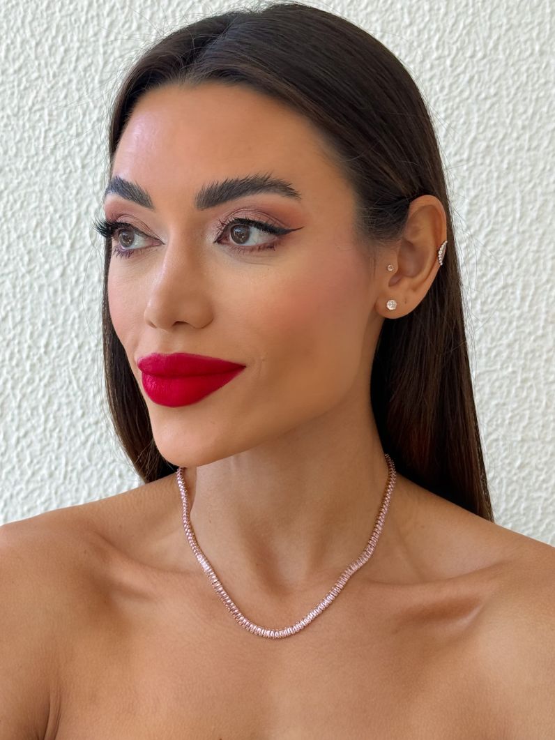 Colar Folheado a Ouro 18k e Prata Navetes Coloridos