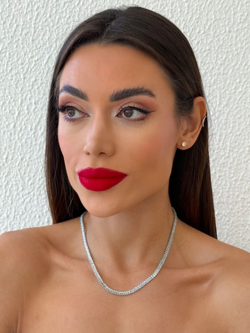 Colar Folheado a Ouro 18k e Prata Navetes Coloridos