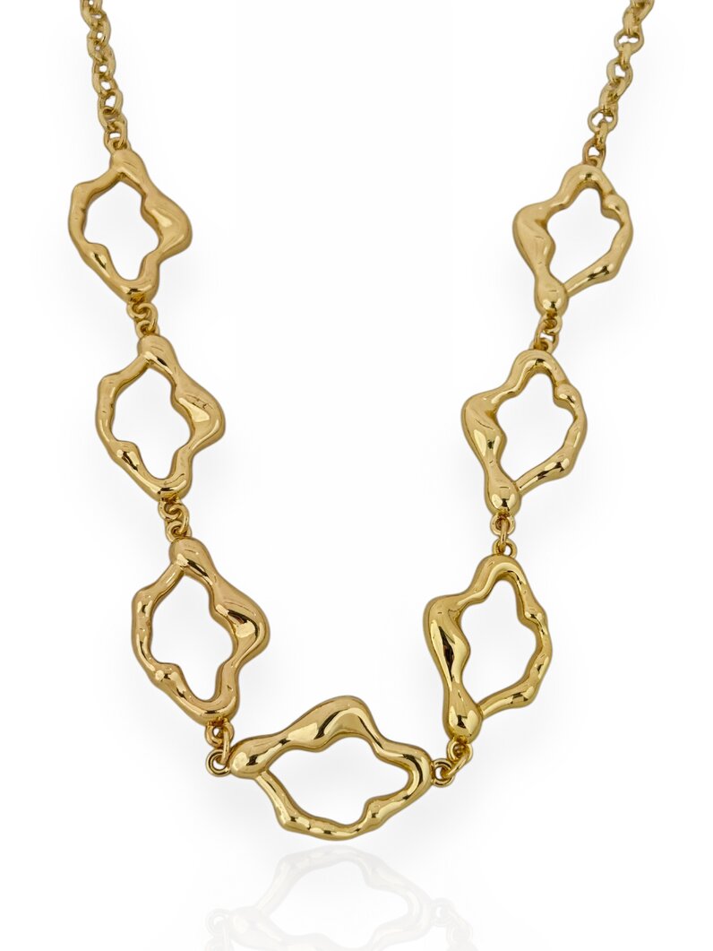 Colar folheado a ouro 18k e Prata Orgânico