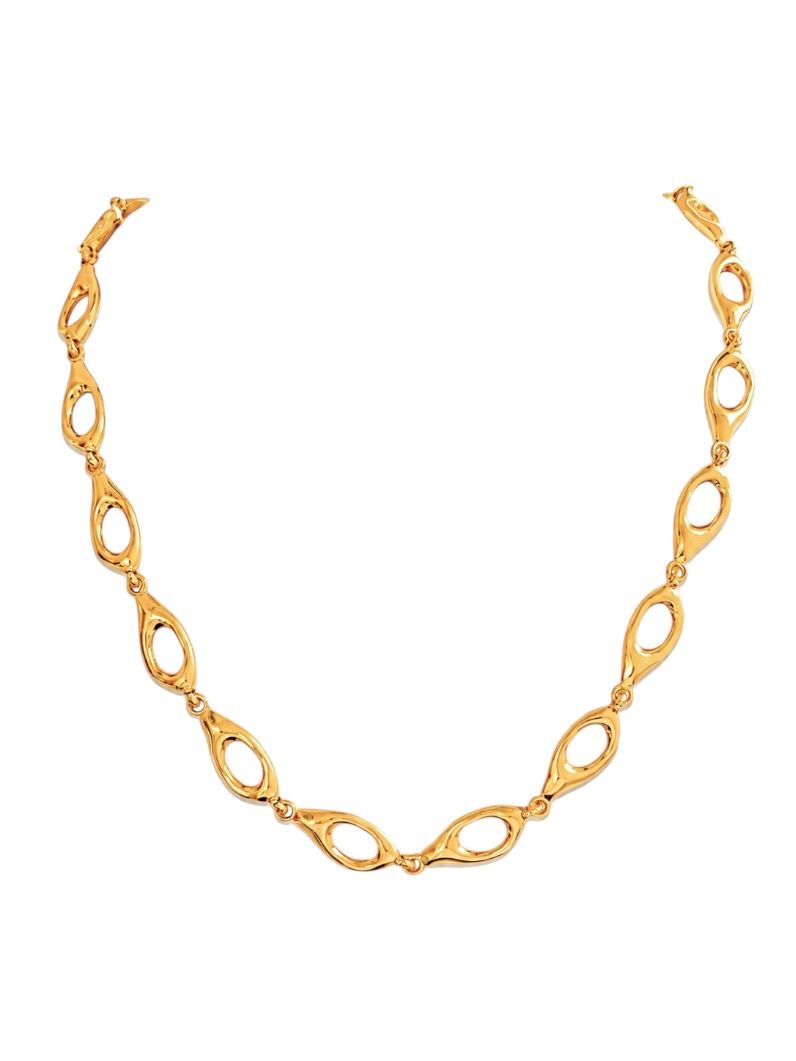 Colar Folheado a Ouro 18k e Prata Organico
