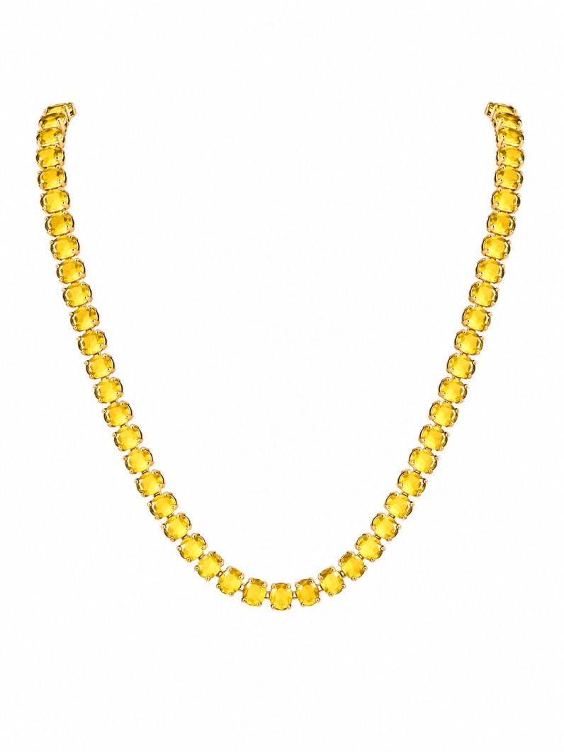 Colar Folheado a Ouro 18k e Prata Ovais Coloridos
