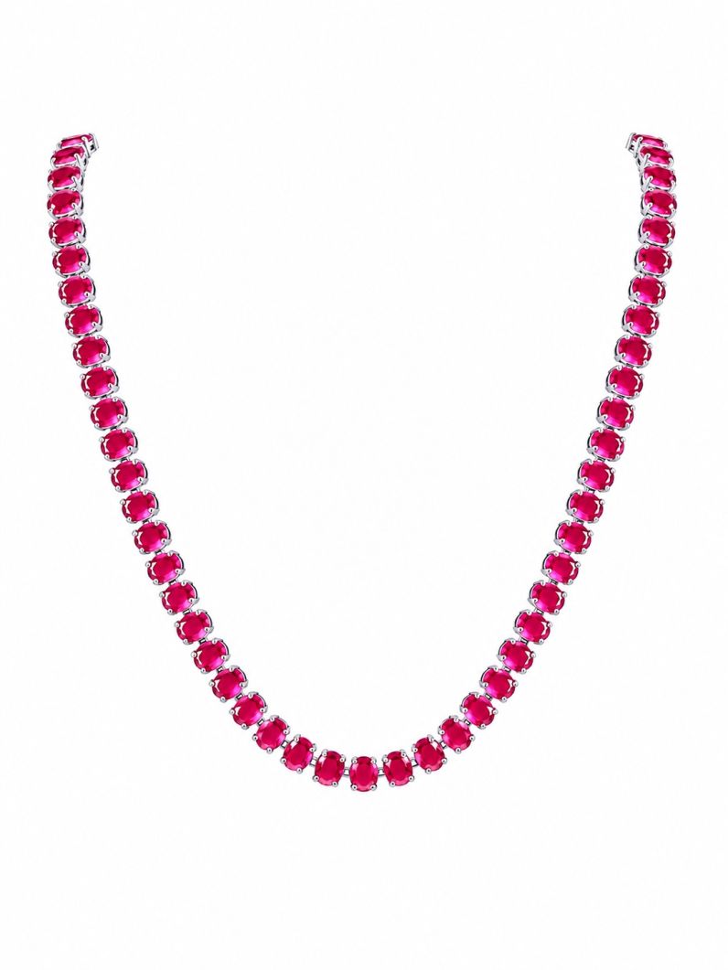 Colar Folheado a Ouro 18k e Prata Ovais Coloridos