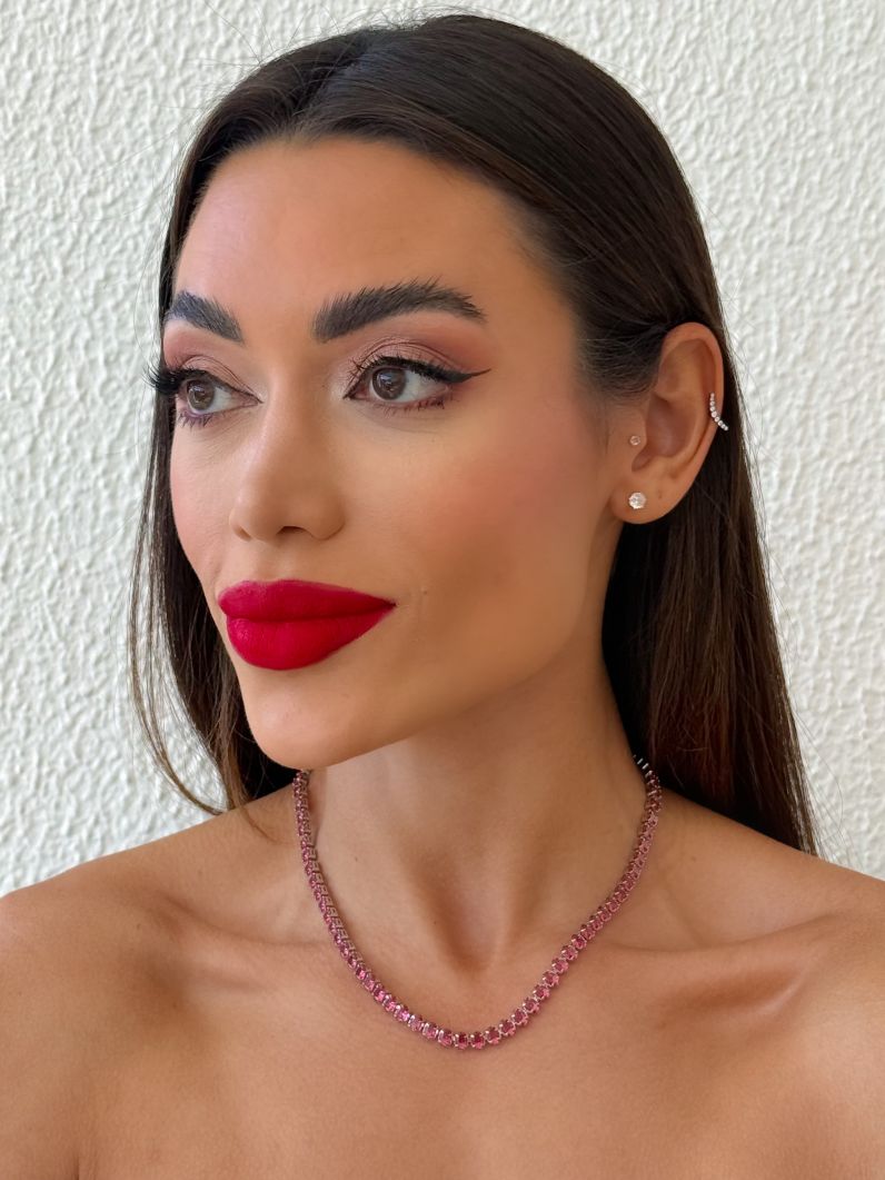 Colar Folheado a Ouro 18k e Prata Ovais Coloridos