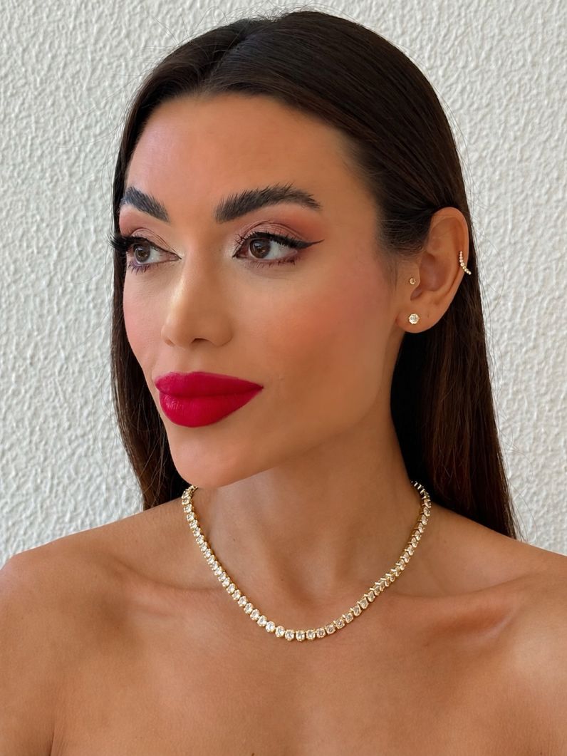 Colar Folheado a Ouro 18k e Prata Ovais Coloridos