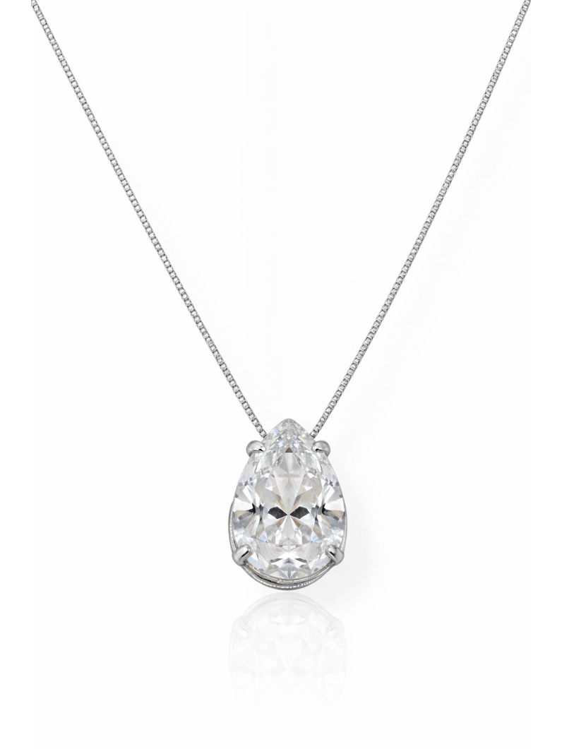 Colar Folheado a Ouro 18k e Prata Ponto de Luz Gota BEST SELLER