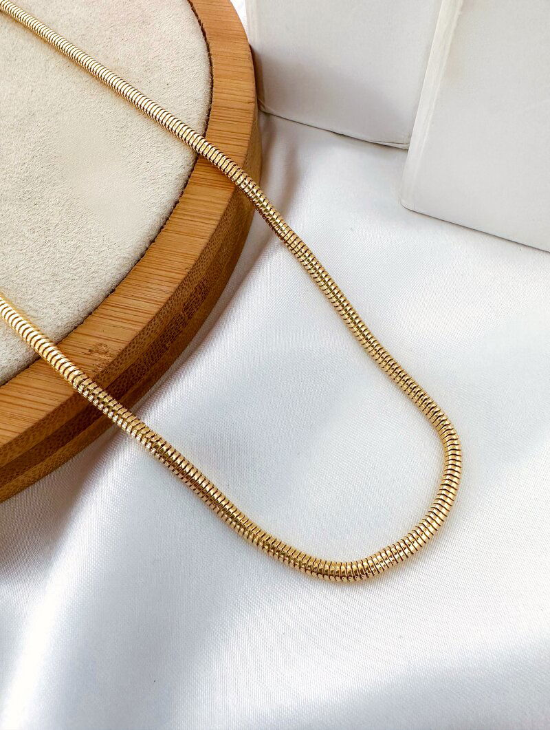 Colar Folheado a Ouro 18k e Prata Rabo de Tatu