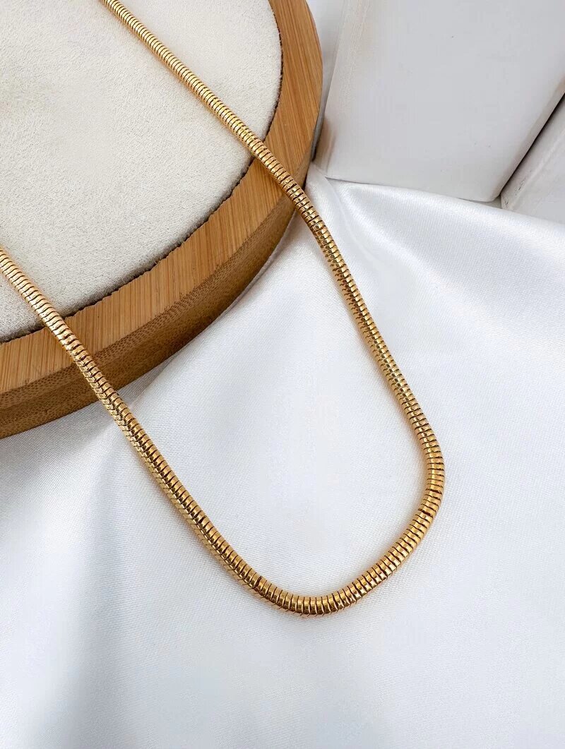 Colar Folheado a Ouro 18k e Prata Rabo de Tatu