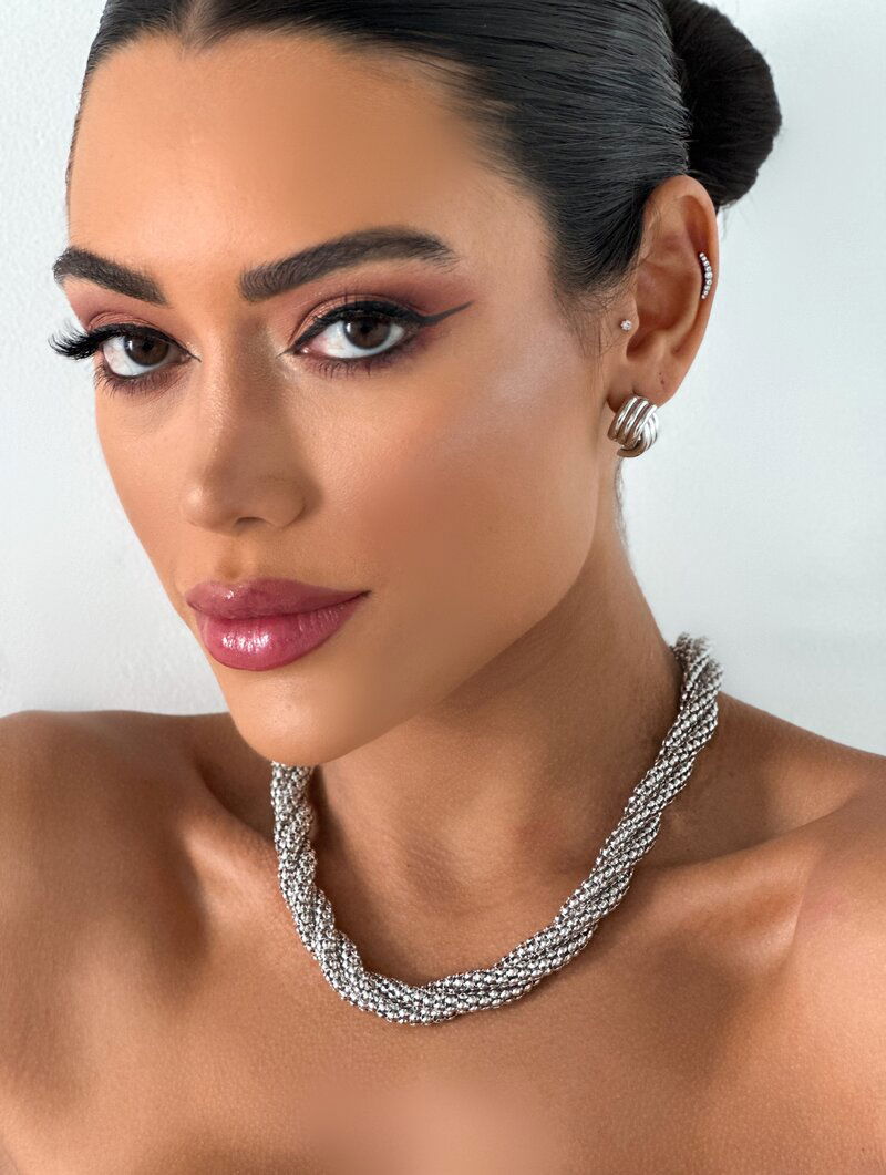 Colar Folheado a Ouro 18k e Prata Rabo de Tatu Entrelaçado