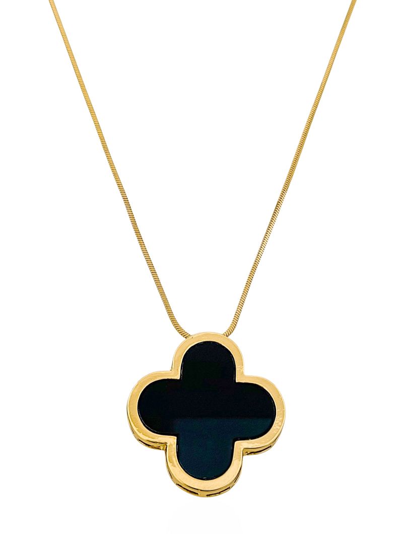 Colar Folheado a Ouro 18k e Prata Riviera Inspiração Vg. Resinado Maxi