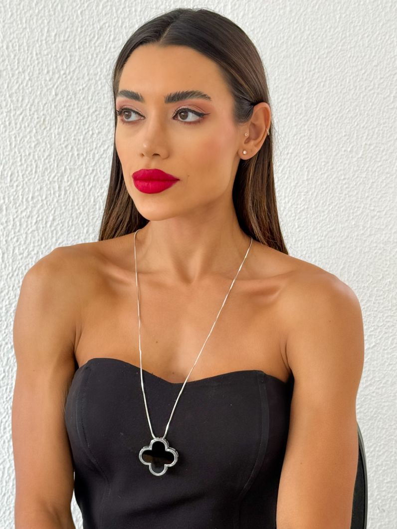 Colar Folheado a Ouro 18k e Prata Riviera Inspiração Vg. Resinado Maxi