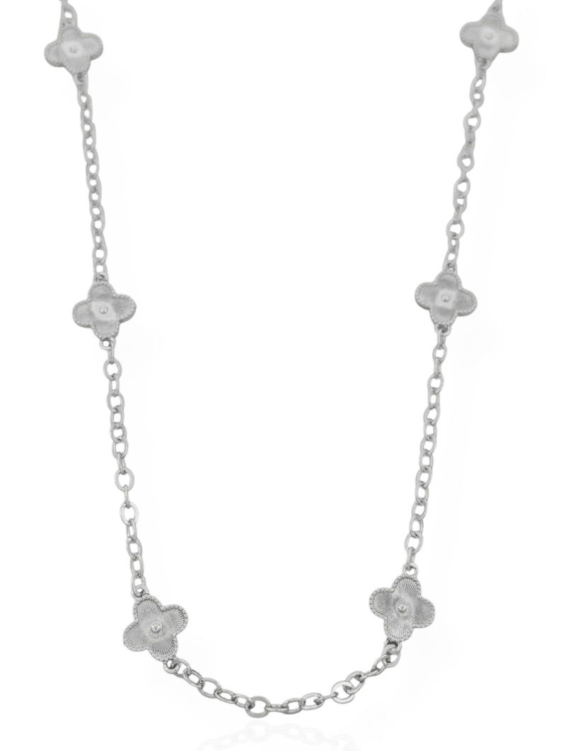 Colar Folheado a Ouro 18k e Prata Riviera Longa Inspiração Vg