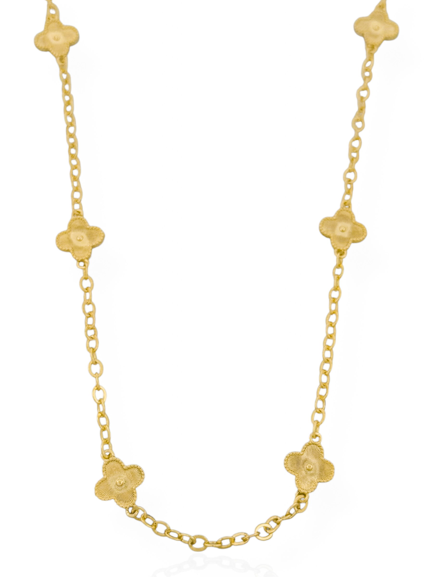 Colar Folheado a Ouro 18k e Prata Riviera Longa Inspiração Vg