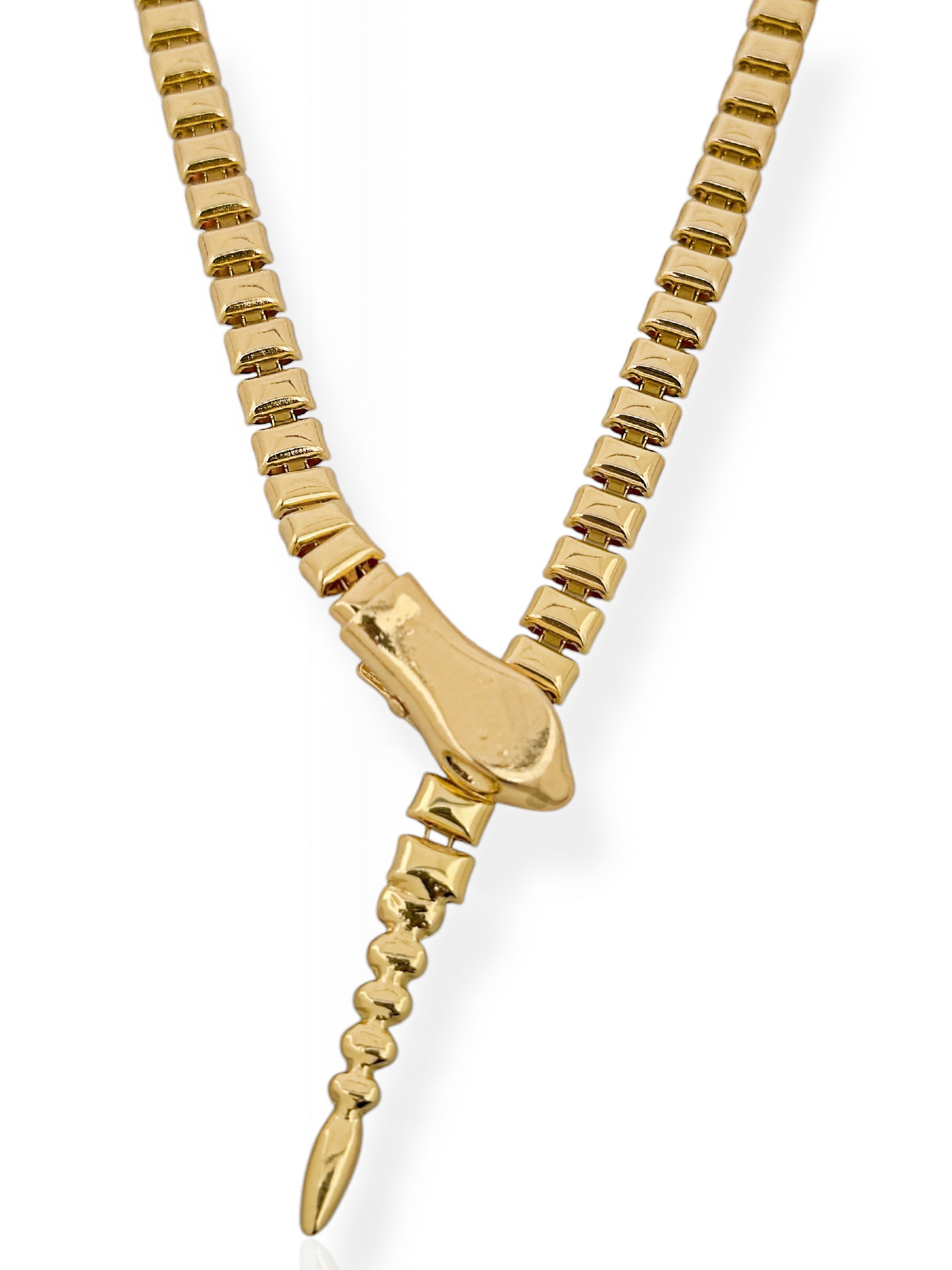 Colar Folheado a Ouro 18k e Prata Serpente