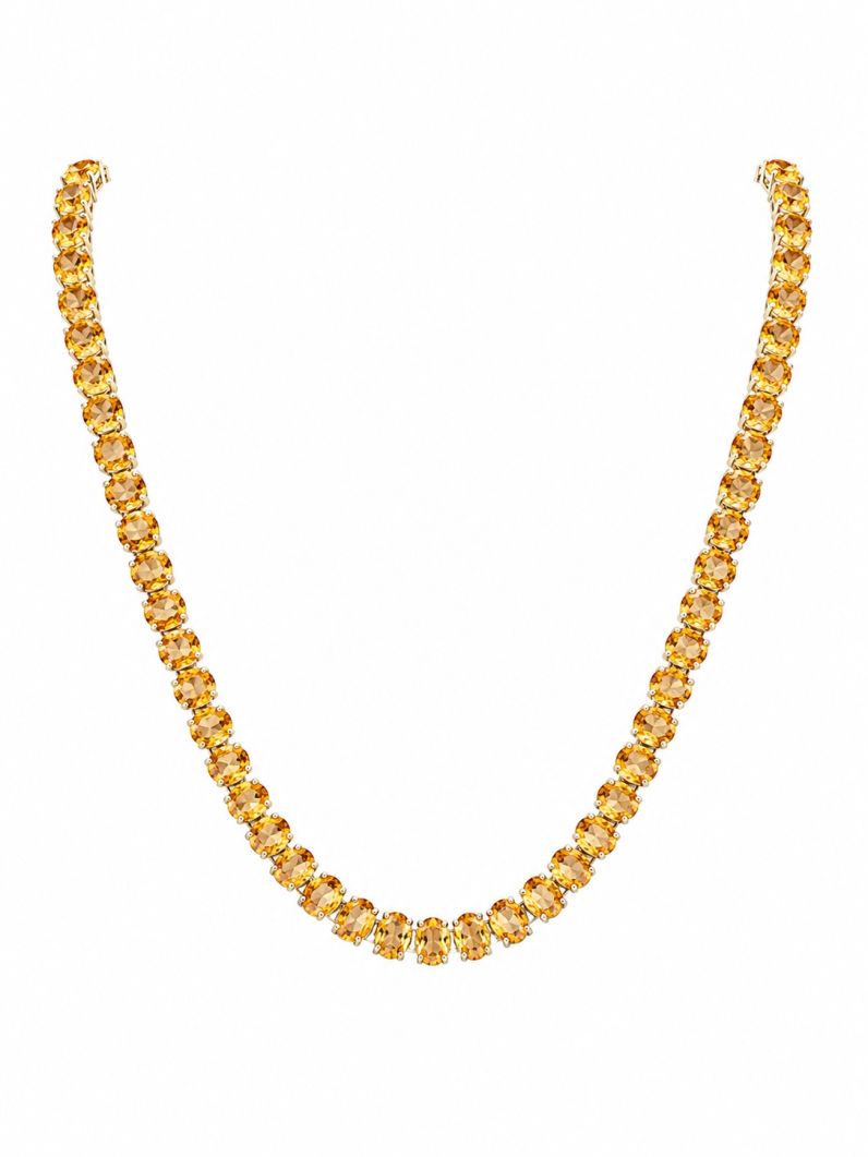 Colar Folheado a Ouro 18k e Prata Zirconia Circulos Coloridos