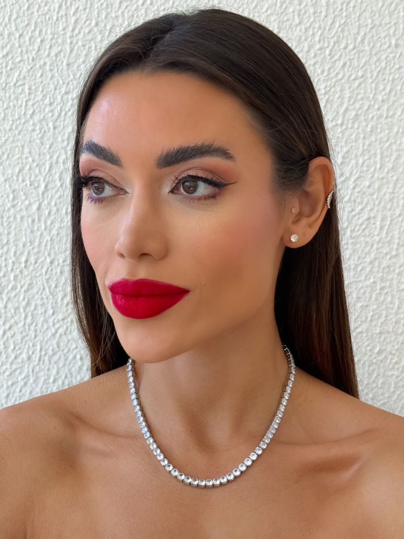 Colar Folheado a Ouro 18k e Prata Zirconia Circulos Coloridos