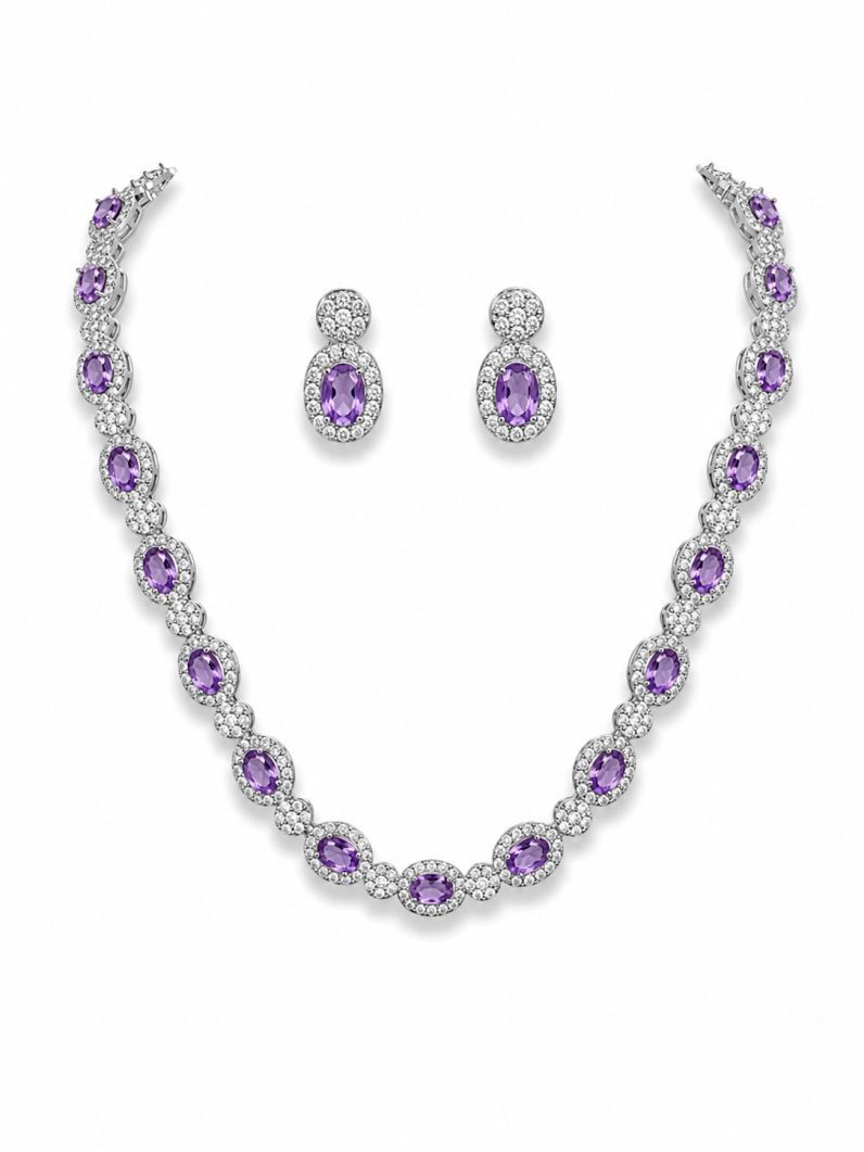Colar Folheado a Ouro 18k e Prata Zirconia Oval