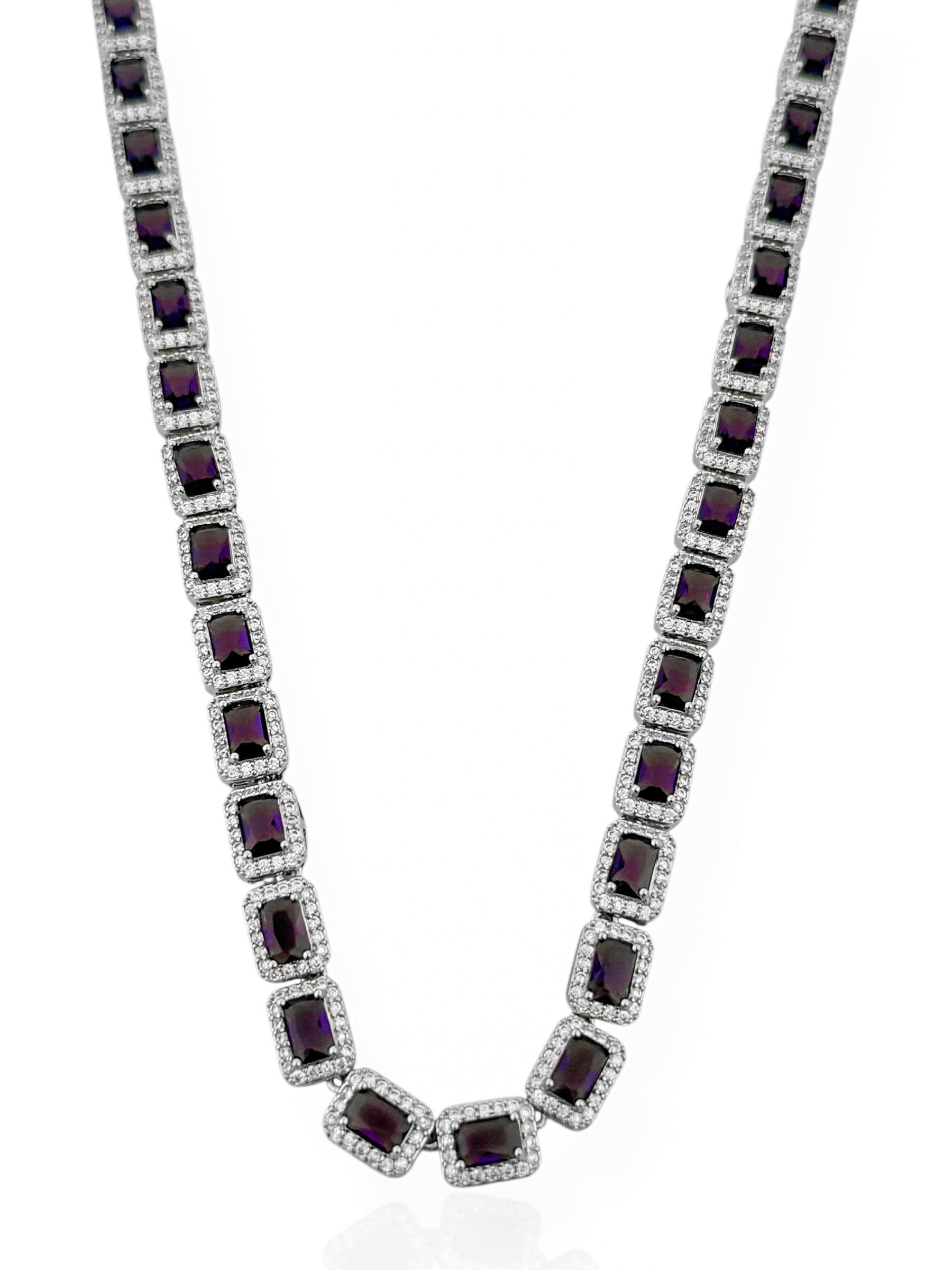 Colar Folheado a Ouro 18k e Prata Zirconia Quadrada
