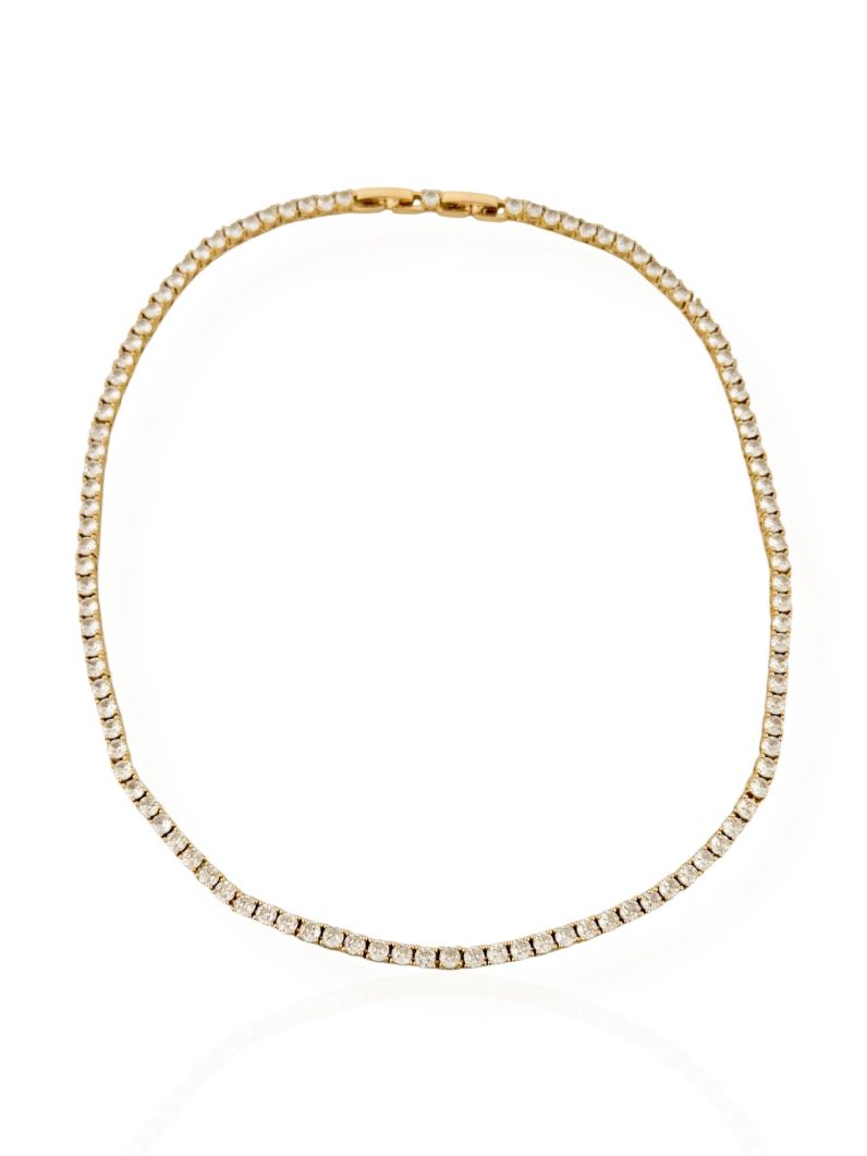Colar Folheado a Ouro 18k e Prata Zircônias Coloridas